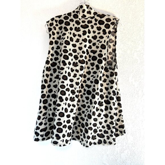 Jules & James Girls Vest Animal Print Brown/Beige/Black Hi Lo Hem Size L - Picture 2 of 6